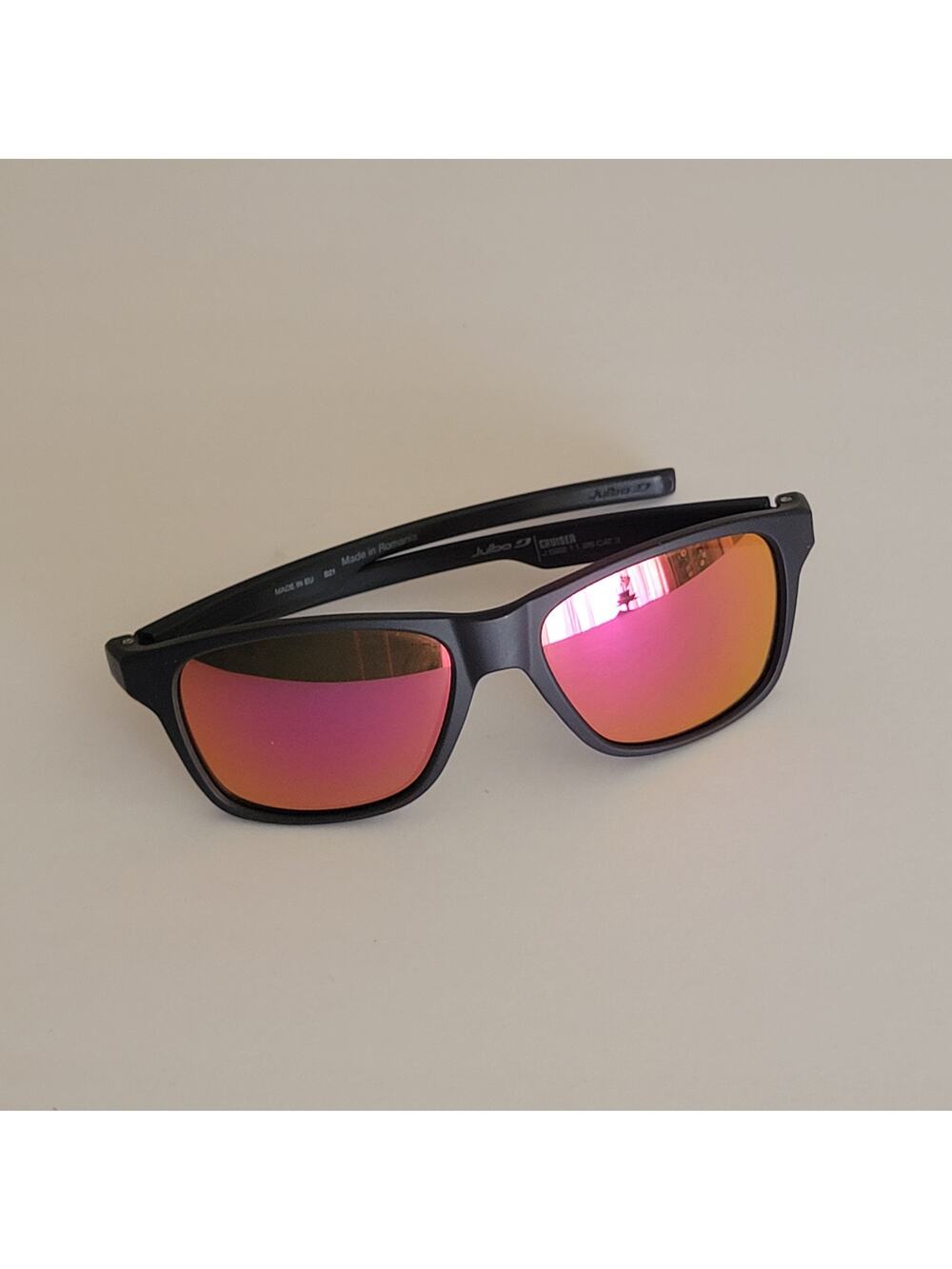 Julbo Kids Cruiser sunglasses durable matte black frame red mirror lenses